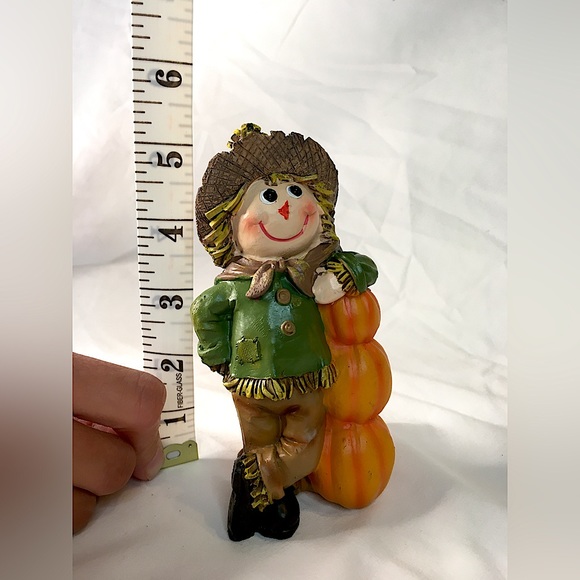 2 Piece Scarecrow Boy and Girl with Pumpkins by Valerie Parr Hill - Picture 11 of 13
